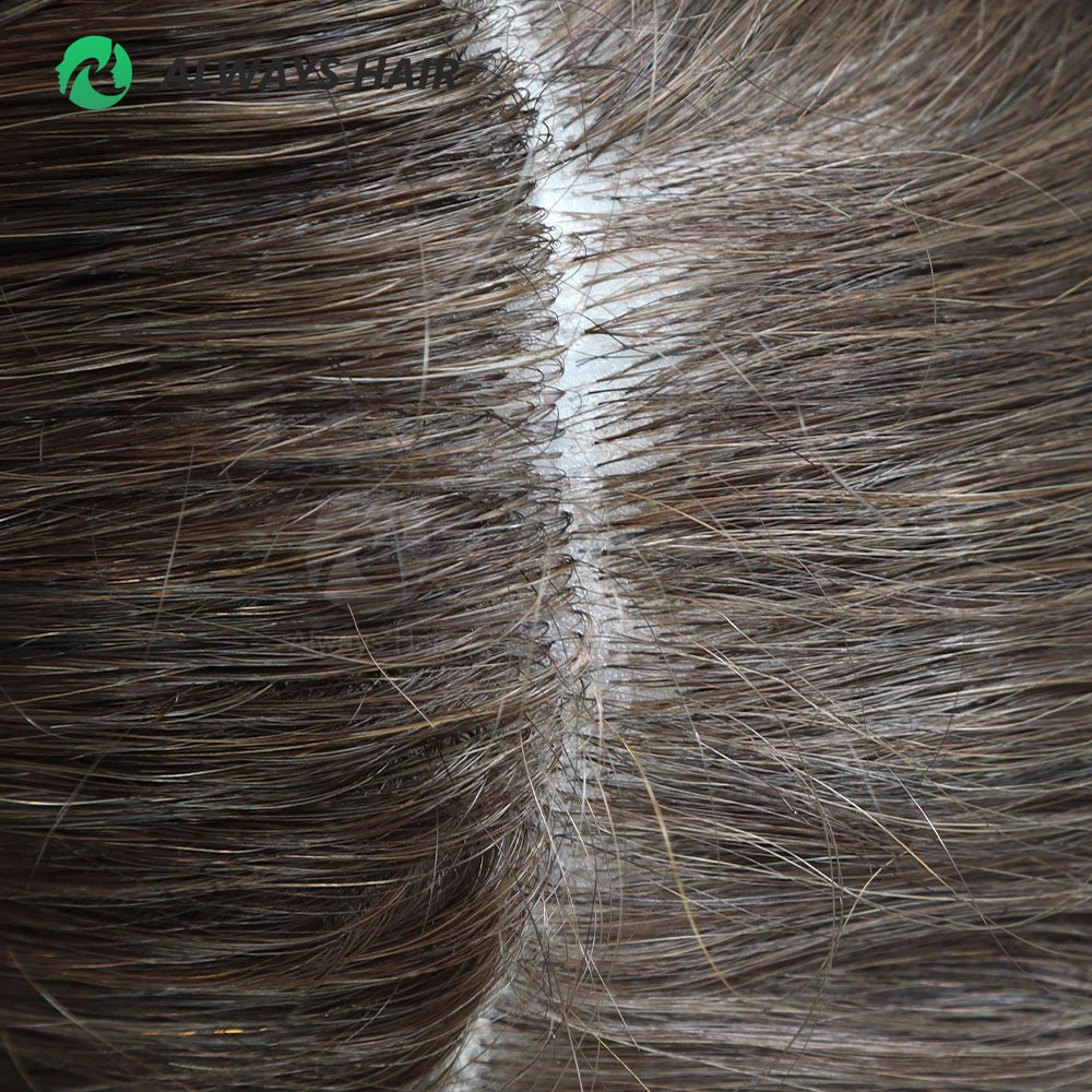 0.12-0.14mm PU Men Toupee Full Thickness Skin Indian Human Hair Men's Capillary Prothesis 130% Density Male Wig Free Shipping 